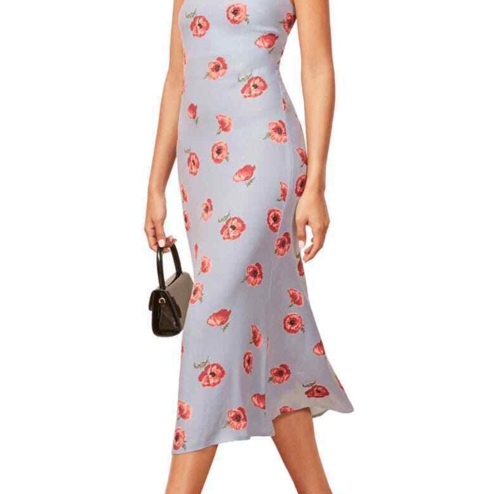 $218 REFORMATION ROSALY MIDI DRESS SIZE 6